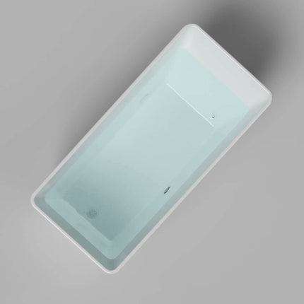 White Cold Plunge Rectangle Alcove Bathroom Free-Standing Acrylic Adult Soaking Tub Water Cooling Acrylic Ice Plunge Bathtub