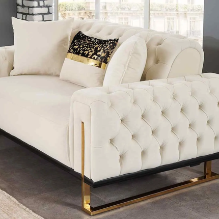 Contemporary Luxury Modern Chesterfield Sectional Sofa for Living Room