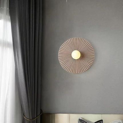 Lumind Wabi Sabi Wall Lamp Living Room Background Wall Decorative Light Retro Round Bedroom Bedside Lamp Indoor Wall Lamp