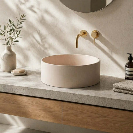 Modern Minimalist Concrete Wash Basin MB003 Round Countertop Sink