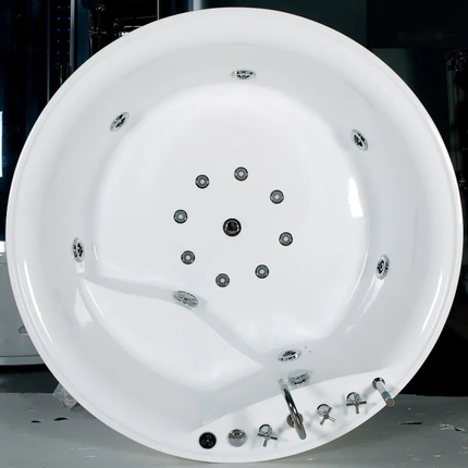 Modern Acrylic Freestanding Round Bathtub Adults Air Spa Jet Whirlpool Massage Bath For Hotel