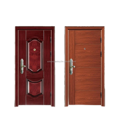 HAOTIAN Modern Style Steel Security Doors Commercial Exterior Front Entry For Houses Offices Sound Insulation Model 7005 Outdoor
