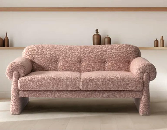 Modern High Quality Luxury Wood Furniture Pink Indoor Sectional Sofa Set for Home Hotel Modular Corner Feature for Villas Fabric
