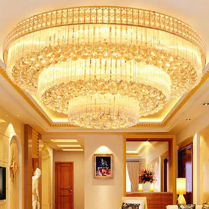 Modern Crystal Ceiling Light LED Hallway Stair Decorative Lighting Ceiling Pendant Lamp Stainless Steel Crystal Lamp