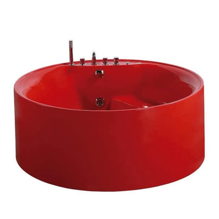 Modern Acrylic Freestanding Round Bathtub Adults Air Spa Jet Whirlpool Massage Bath For Hotel