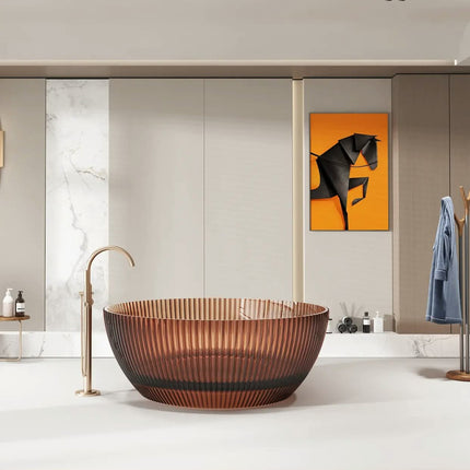 NEW Design Round Transparent Resin Bathtub in Bathroom Bathtub New Design Art Bathtub