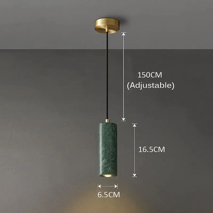 Wabi Sabi LED Yellow Travertine Marble Pendant Lamp Nordic Stone Hanging Light For Dining Table Bar- Chandeliers Pendant Lights
