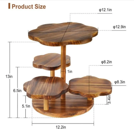 Multi-Tier Round Cake Stand Tabletop Cupcake & Snack Display Holder For Party Home Decor