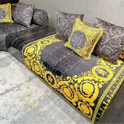 L-Shape 7-Seater Modern Luxury Sectional Sofa Premium Leather Modular Velvet Living Room Set Home Furniture