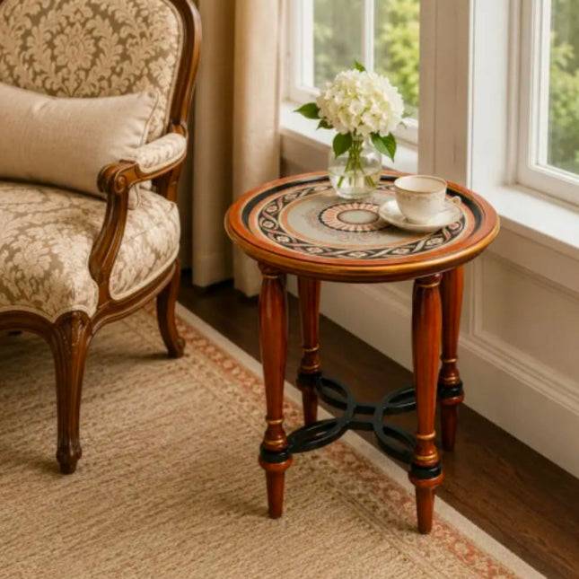 American Wooden Side Table Small Coffee End Table Solid Wood Living Room Furniture Classic Vintage Ready Stock