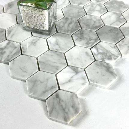 Luxury 300x300 Series Marble Wall Stone Patterns Hexagon Mosaic Tile