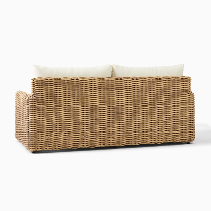 Minimalist Haven Luxury Sofa Set with Natural Rattan Weave