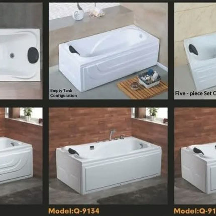 Modern White color Rectangle Whirlpool Acrylic Massage Bathtub both Two Person and Single are Available