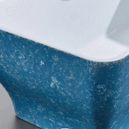 Acrylic Freestanding Blue Bathtub Custom Modern Wholesale Bathroom Soaking Tub