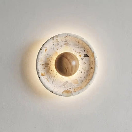 Wabi Sabi Sconce Light Medieval Style Background Corridor Bedside Translucent Stone LED Modern Simple Nordic Wall Lamp for