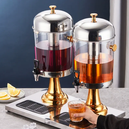 Commercial Draft Beer Tower 8L Beer Dispenser Tower With Ice TubeLED Drink Dispenser For Bar Restaurant Equipment