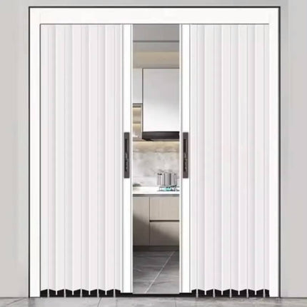 Modern Aluminum Alloy Interior Accordion Door with Sensor-Free Folding Screen for Bedroom Application
