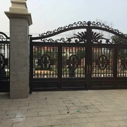 Smart Phone System Lock Modern Design Automatic Manual Aluminum Stainless Steel Swing Fence Gate Electric Door