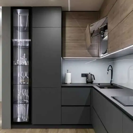 CBMmart 2026 New White Matt Lacquer European Luxury Modern High Gloss Acrylic Designs Kitchen Cabinet Sets