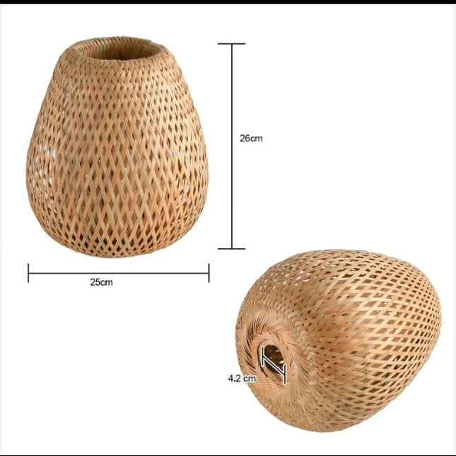 Adjustable Bamboo Wicker Rattan Pendant Light Wave Shade New Iron Metal Ceiling Lamp Fixture for Hotel Bar Home Decor AC Hangi