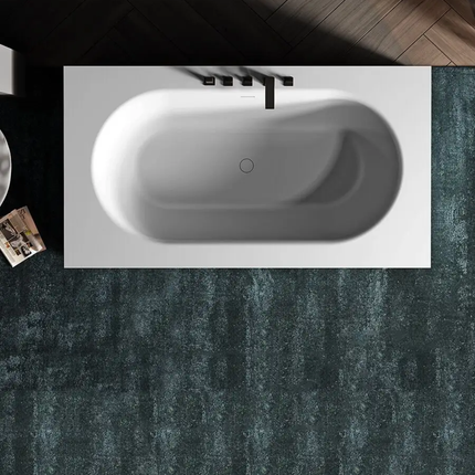 Custom Size Bathtub Luxury Bathroom Freestanding Artificial Marble Stone Acrylic Resin Solid Surface Bath Tub Bathtub