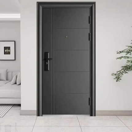 Heavy Duty Steel Security Door with Anti-Theft Lock and Fire Prevention Design For Home and Commercial Use