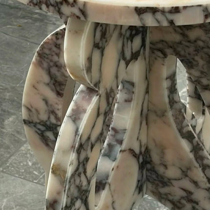 Spot Goods Manufacturer 275*275*315mm 10KG Natural Stone Calacatta Viola Marble Side Table