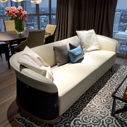 Bentley Customizable Italian Luxury Leather Sofa Postmodern Simple Design