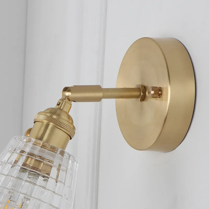 Glass Brass Bedside Decorative Indoor Led Modern Wall Lamp