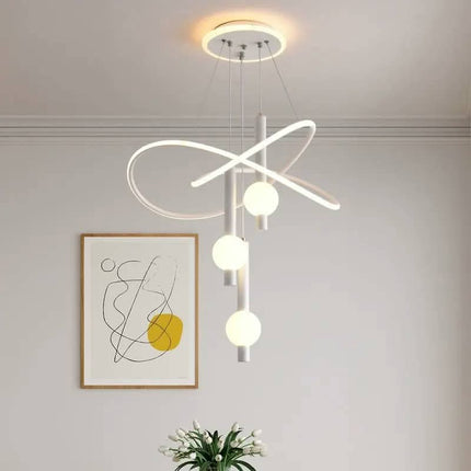 Nordic Luxury Dining Table Bar Home Decoration Chandelier Acrylic Minimalist Creative Warm Light Pendant Light