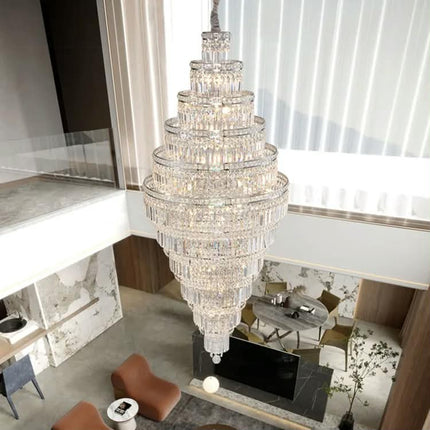 Customizable Large Luxury Empire Hotel Chandelier with Remote Control Crystal Lighting