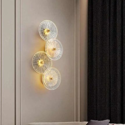 Popular Hotel Wall Lamps Interior Round Glass Indoor Designer Nordic Decorative Bedroom Lights Luxury Wall Lamp