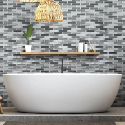 Modern Strip Mosaic Tile Parquet Design For Kitchen and Bedroom Backsplash Competitive