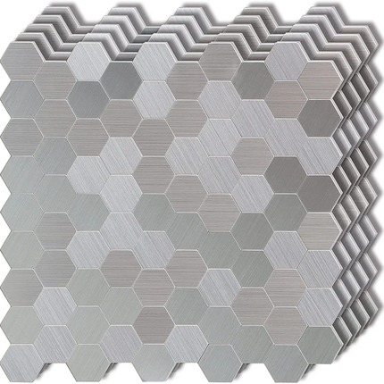 Hotel Bathroom 30x30mm Metal Stainless Steel Backsplash Aluminum Mosaic Tile