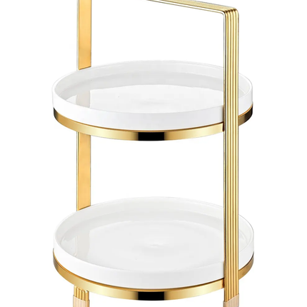 3pc Ceramic Plate and Dessert Display Rack Tray Steel Staircase Frame Catering Stand Serving Trays Cake Tools
