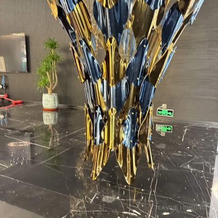 Customizable Chandelier Light LED Modern Glass for Hotel Lobby Hall Lighting Project