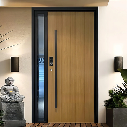 Luxury Villa Entrance Anti-Theft Front Door Aluminum Front Exterior Door Modern Pivot Armored Door Residential