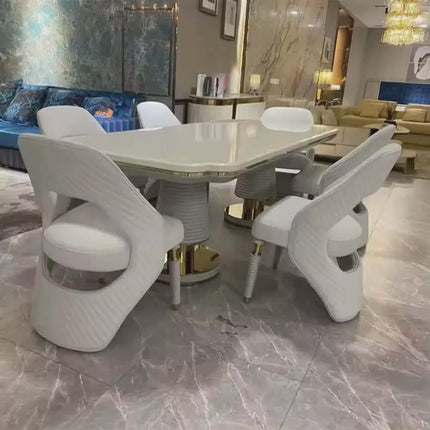Furnistyle Foshan Luxury European Rectangular Dining Table & Chair Set – Elegant 10 to 12 Seater Ideal for Hotels