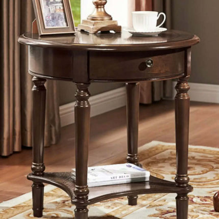 Small Round Table Solid Wood Sofa Side Table Corners Table Small Coffee Table Round Table Side Cabinet Side Table Small Table