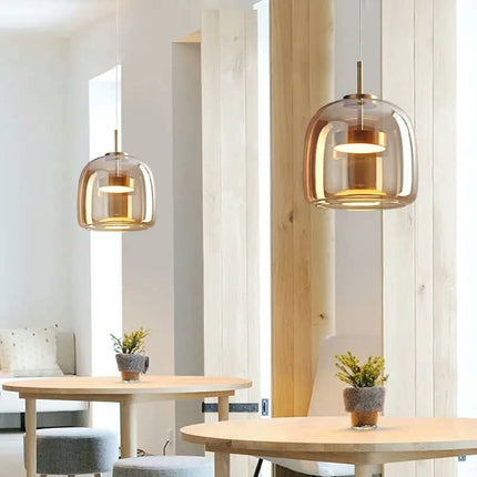 Simple Nordic Modern Glass Lamps Iron Chandelier for Dining Room Living Room Artistic Design by Designer Postmodern Bar Lamp