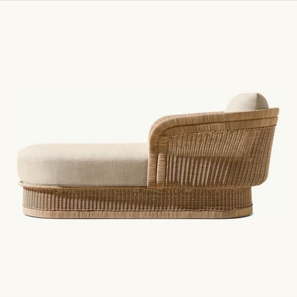 Modern Luxury All Weather Patio Garden Hotel Beach Pool Sofa Set Ratan Sunbed Outdoor Hand Woven Furniture Wicker Chaise