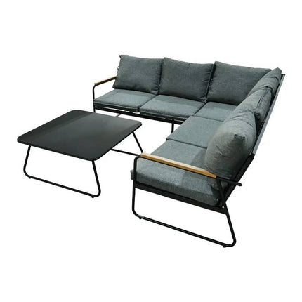 Garden Sofa Set L Shape KD Design Corner Sofa 5 Seater Outdoor Sofa Furniture For Garden Patio Courtyard