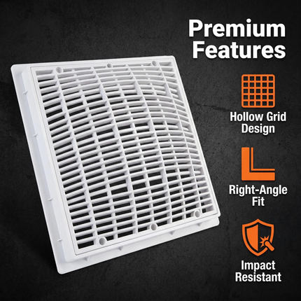 Square anti-vortex main drain cover, anti suction safety ABS drain grate, impact resistant pool bottom drain fitting