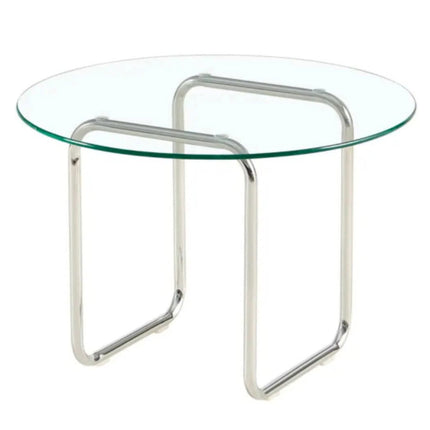 Nordic Modern Metal Tempered Glass Coffee Table Small Apartment Trendy Japanese-Style Home Light-Luxury Small Table Homestays