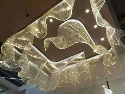 Modern Luxury Crystal Chandeliers Glass Hanging Lamps Living Room Hotel Lobby Decorative Ceiling Lighting