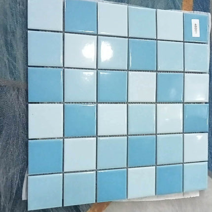 Reflective Glass Pool Tile Durable Swimming Pool Mosaic Modern Decorative Tile Sheet
