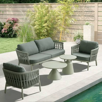 Modern Rope Outside Furniture Garden Sofa Furniture Rope Garden Furniture Set Luxury Outdoor Sofa