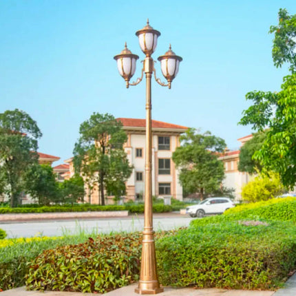 High Quality Outdoor Waterproof IP65 Street Vintage Outdoor Garden Solar Charged LED Lamp Post LED Garden Light