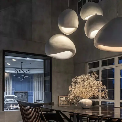 Minimalist Cream-Style Restaurant Dining Room Bar Counter french-Style Living Room, Bedroom And Chandelier