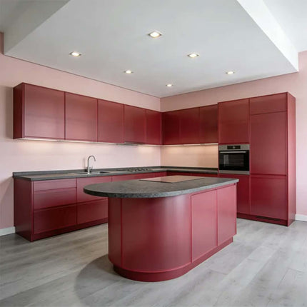 Custom Kitchen Cabinets Peel and Stick Wallpaper Red Oak Island Kitchen Cabinet Types Of Furniture Design Kitchen Cabinet
